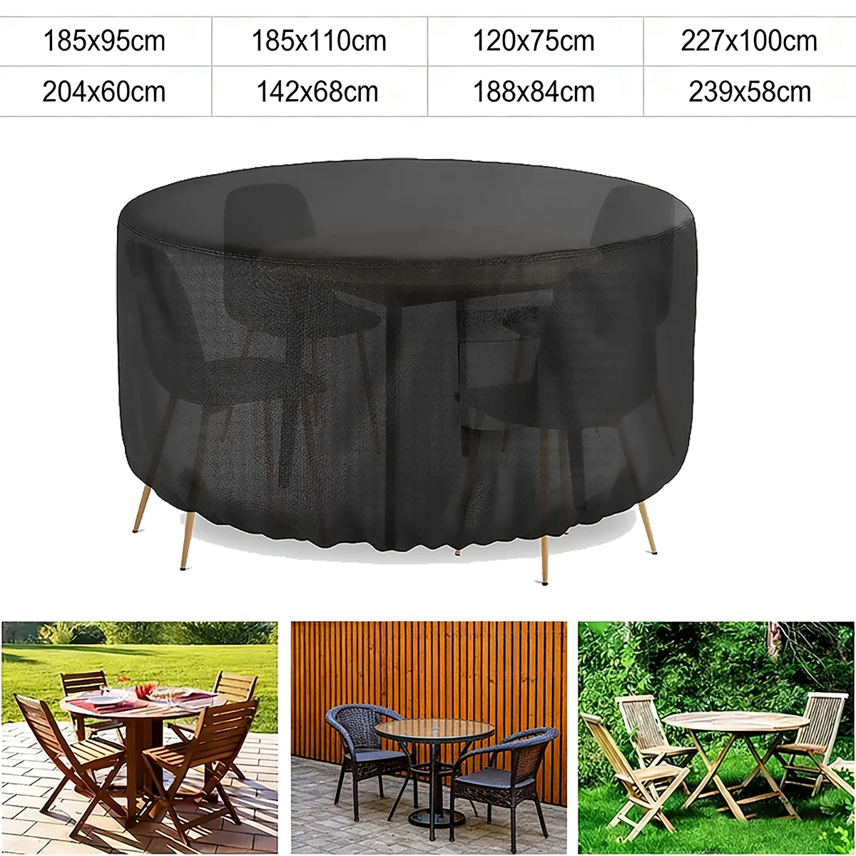 Outdoor Furniture Covers - Multi Size Round Patio Furniture Cover