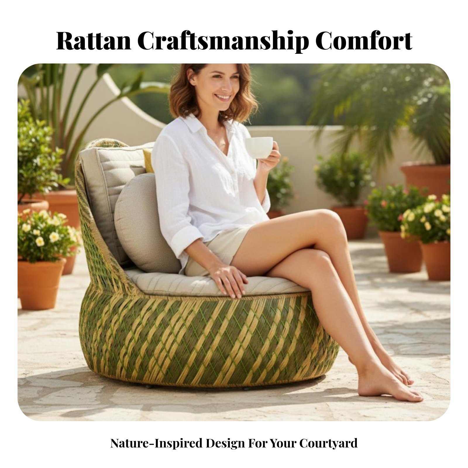 4 Pieces Round Sectionable Day - Outdoor Furniture One Piece avaliação e preço