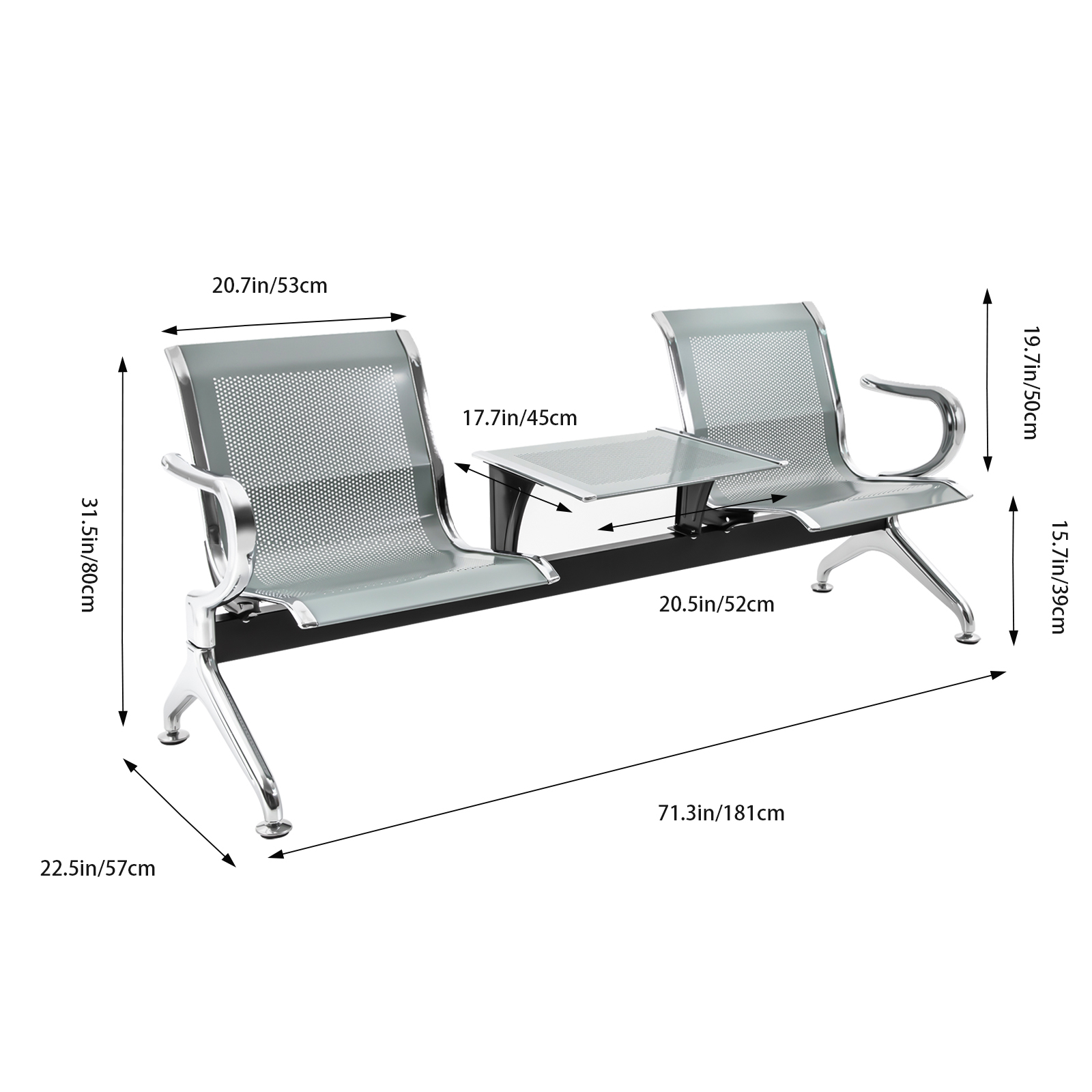 Aluminum Alloy Waiting Chair D - Outdoor Furniture One Piece avaliação e preço