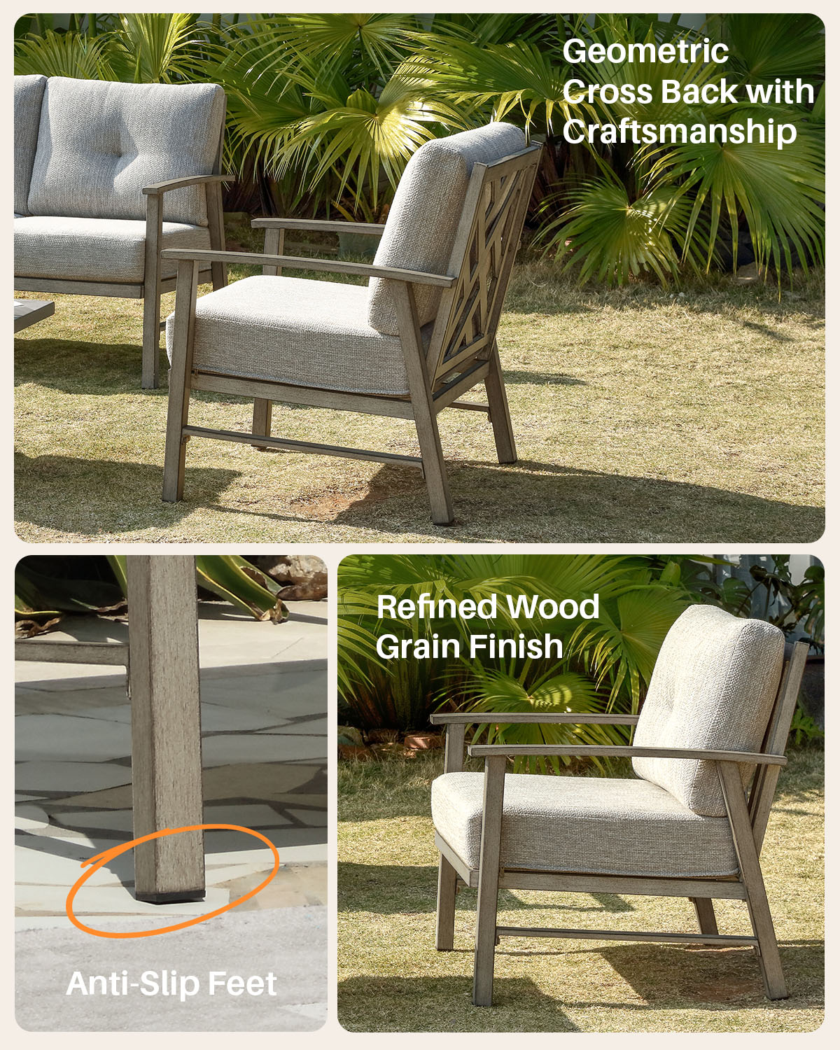 SeeHill Outdoor Patio Chairs S - Outdoor Furniture One Piece avaliação e preço