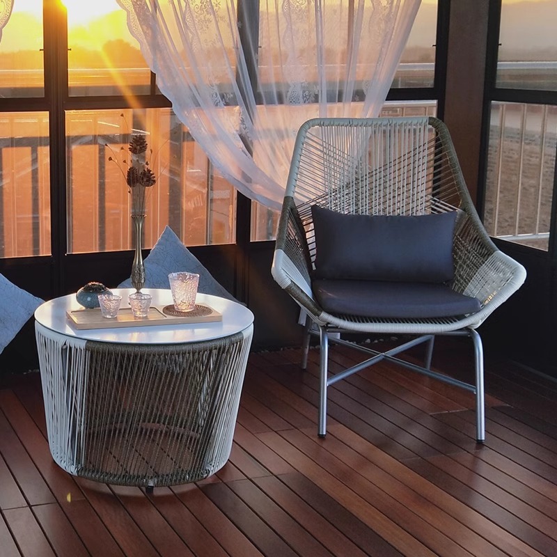 Nordic modern outdoor three-pi - Outdoor Furniture One Piece avaliação e preço