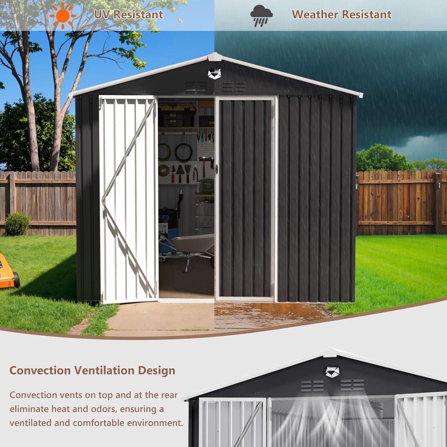 10x12 FT Metal Outdoor Storage - Outdoor Furniture Set avaliação e preço