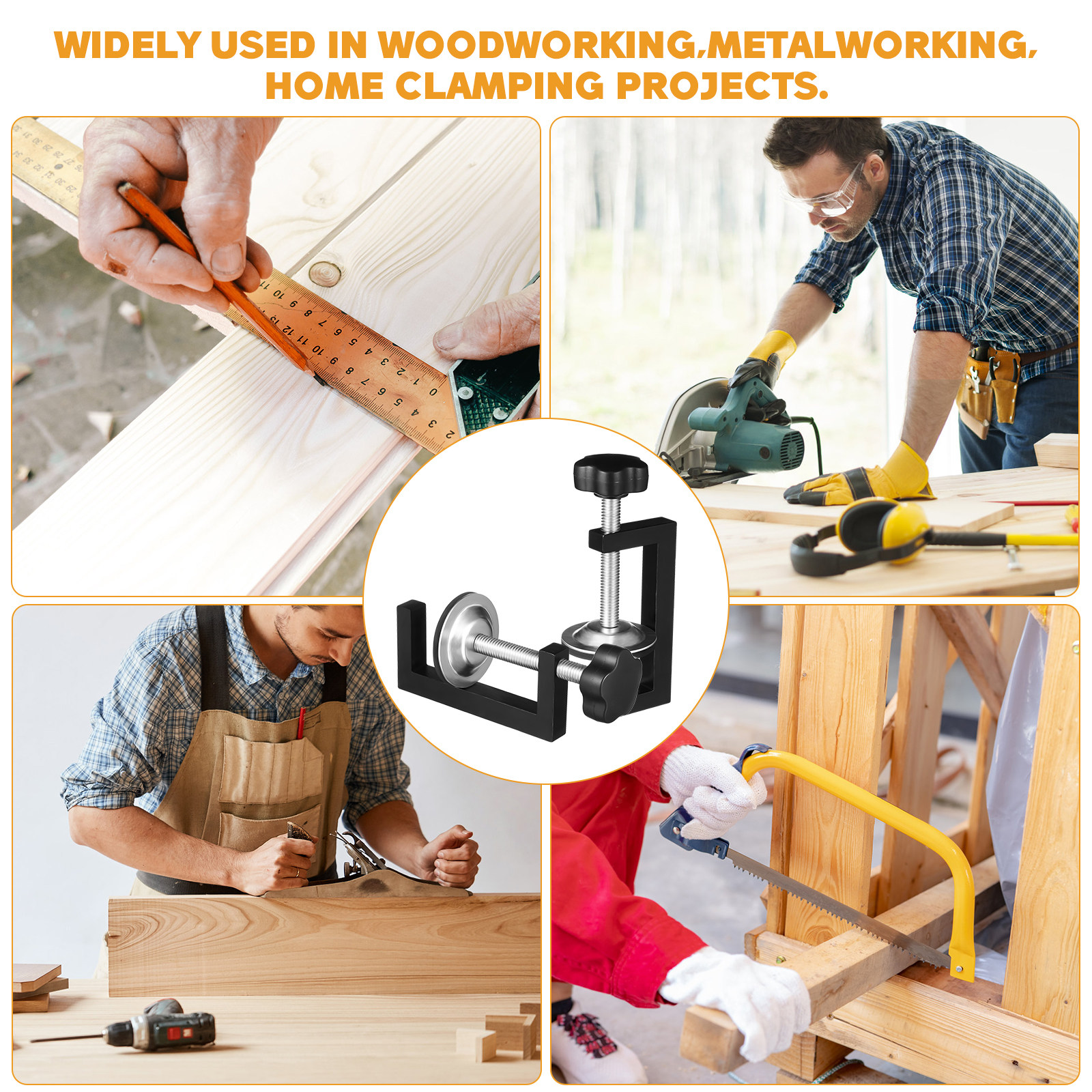 2Pcs G Type Woodworking Clamp  - Outdoor Furniture Types avaliação e preço
