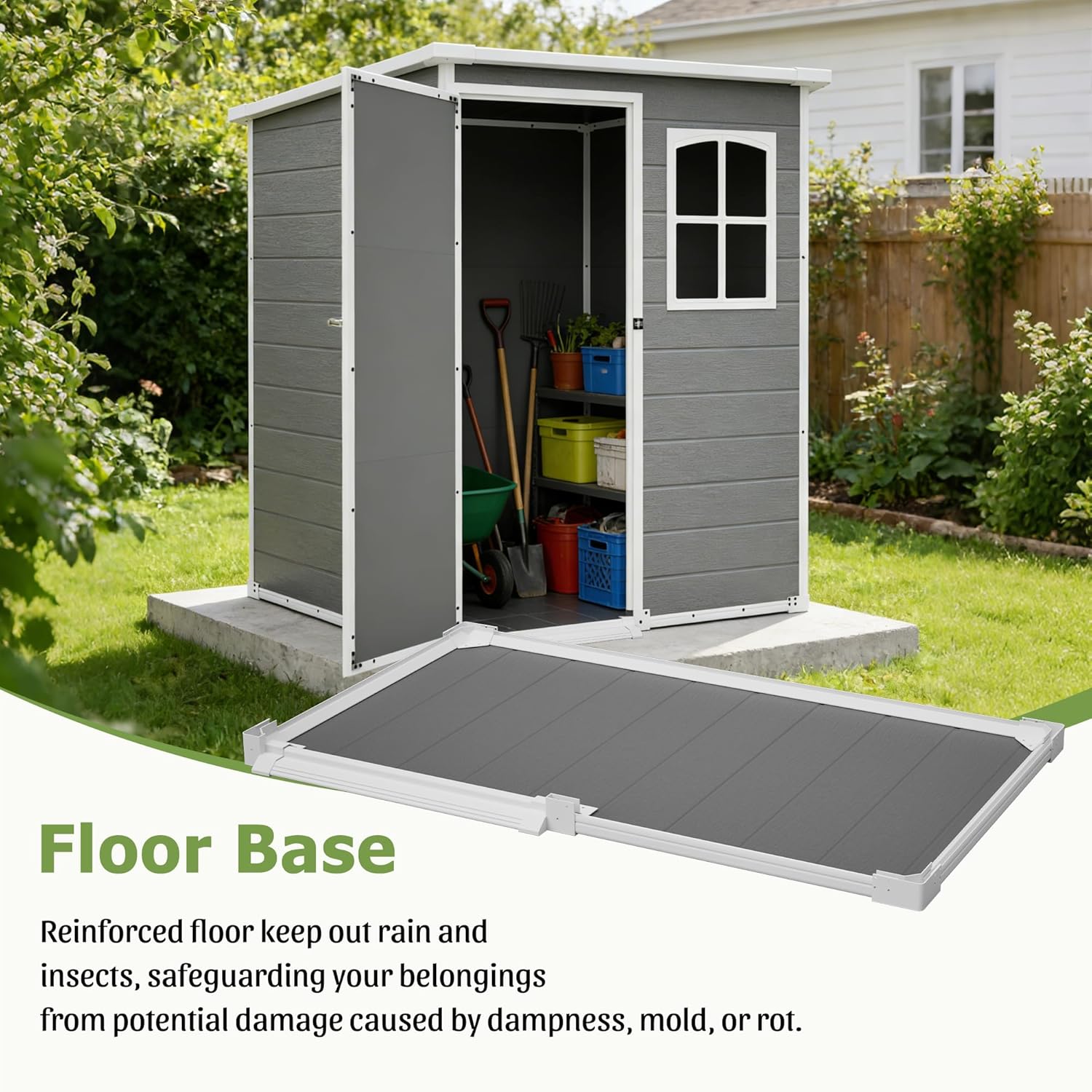 Resin Outdoor Storage Shed Kit - Outdoor Furniture Set avaliação e preço
