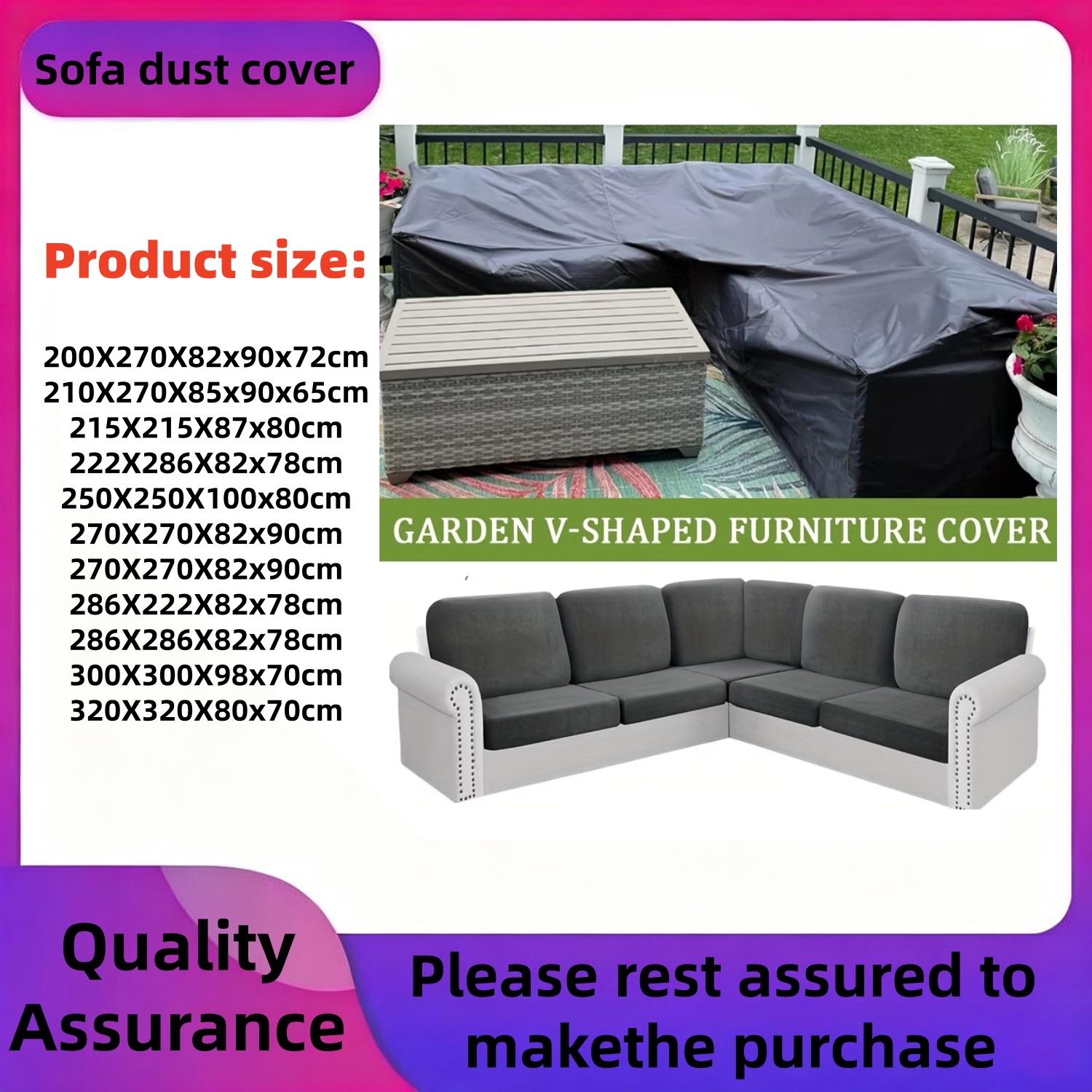 eavy-Duty Outdoor V-Shaped Fur - Outdoor Furniture Covers avaliação e preço