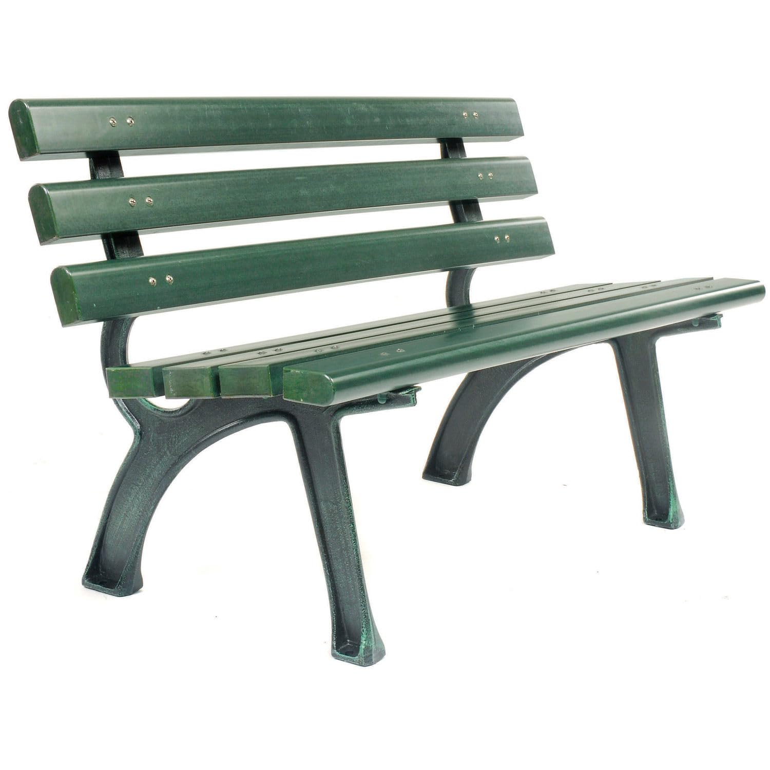 4ft Outdoor Park Bench with Ba - Outdoor Furniture Recycled Plastic avaliação e preço