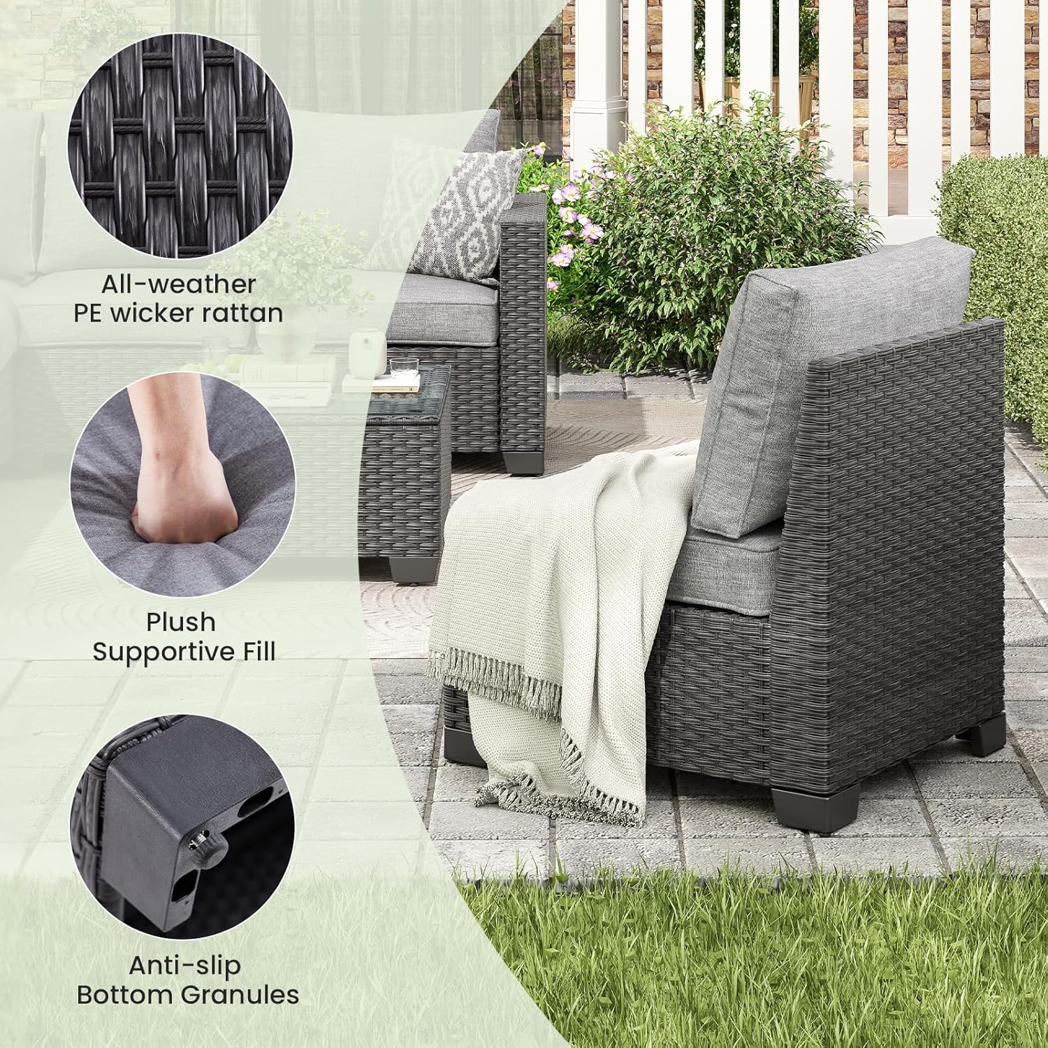 7-Piece Patio Furiture Sofa Se - Outdoor Furniture One Piece avaliação e preço