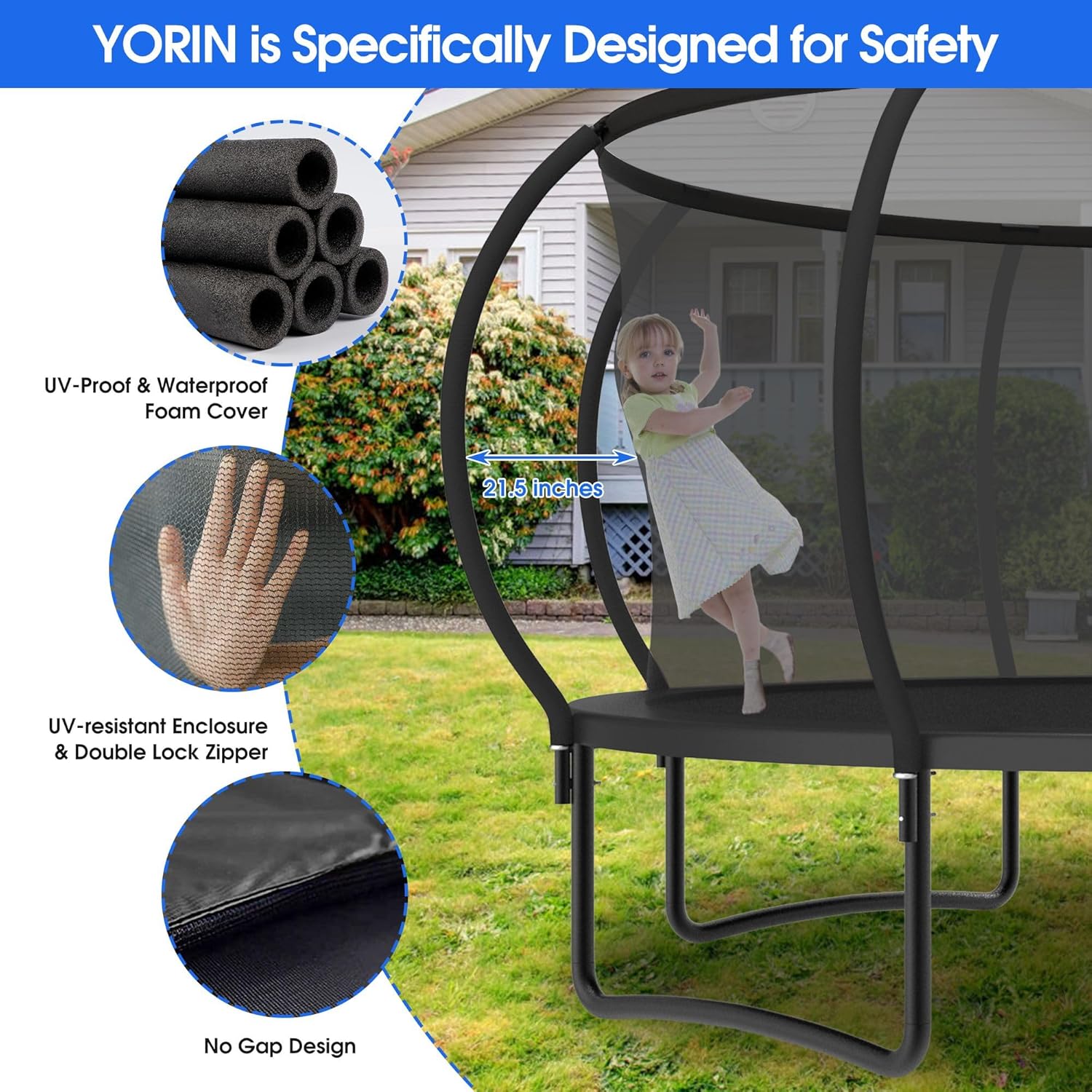 Large Outdoor Trampoline with  - Outdoor Furniture Heavy Duty avaliação e preço
