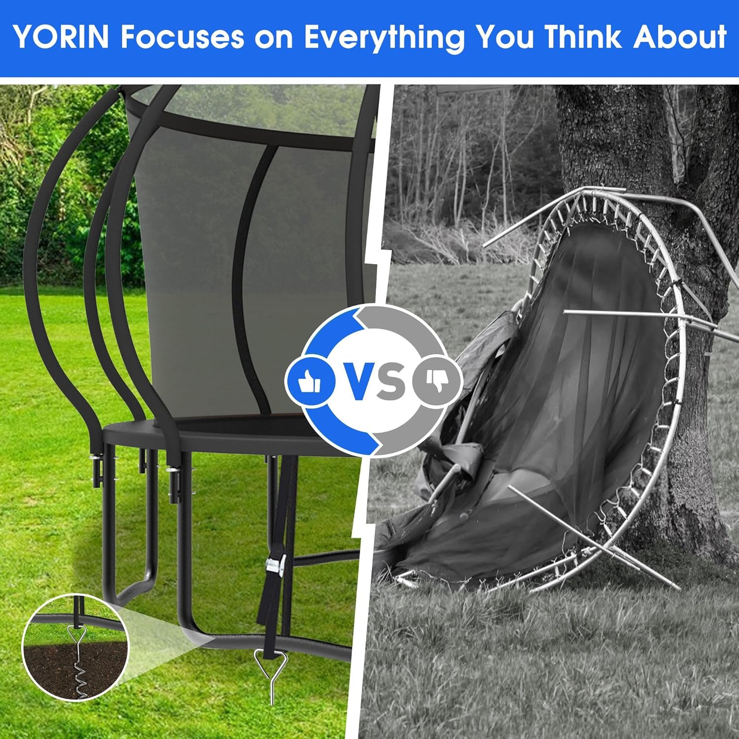Large Outdoor Trampoline with  - Outdoor Furniture Heavy Duty avaliação e preço