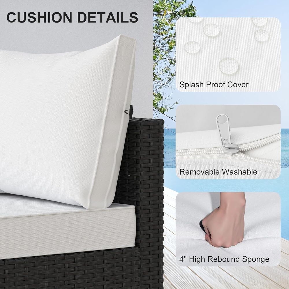 5-Piece Outdoor PE Wicker Pati - Outdoor Furniture Set avaliação e preço