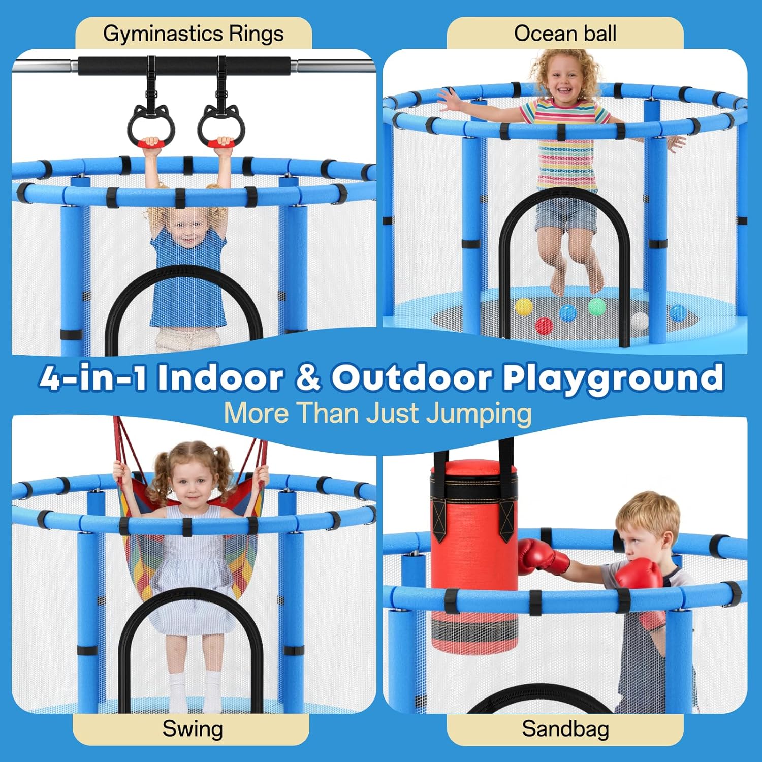Toddler Trampoline,Trampoline  - Outdoor Furniture Set avaliação e preço