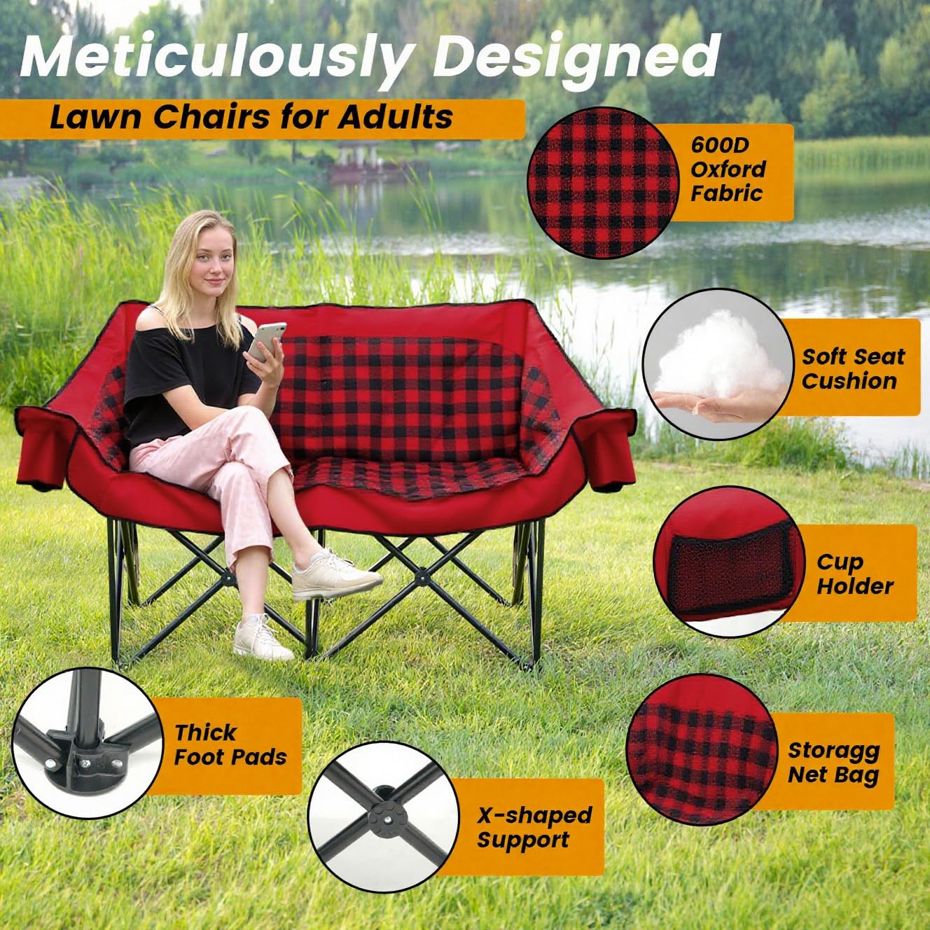 Heated Double Camping Couch Wi - Outdoor Furniture Zone avaliação e preço