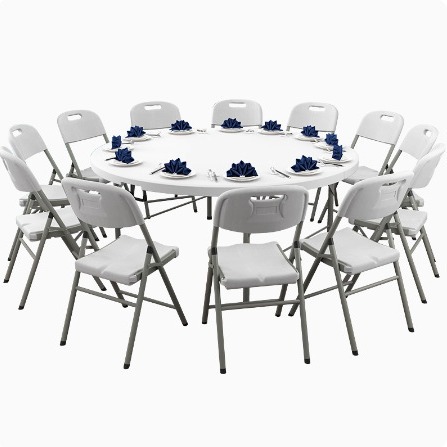 1.8 Round folding table dining - Outdoor Furniture Types avaliação e preço
