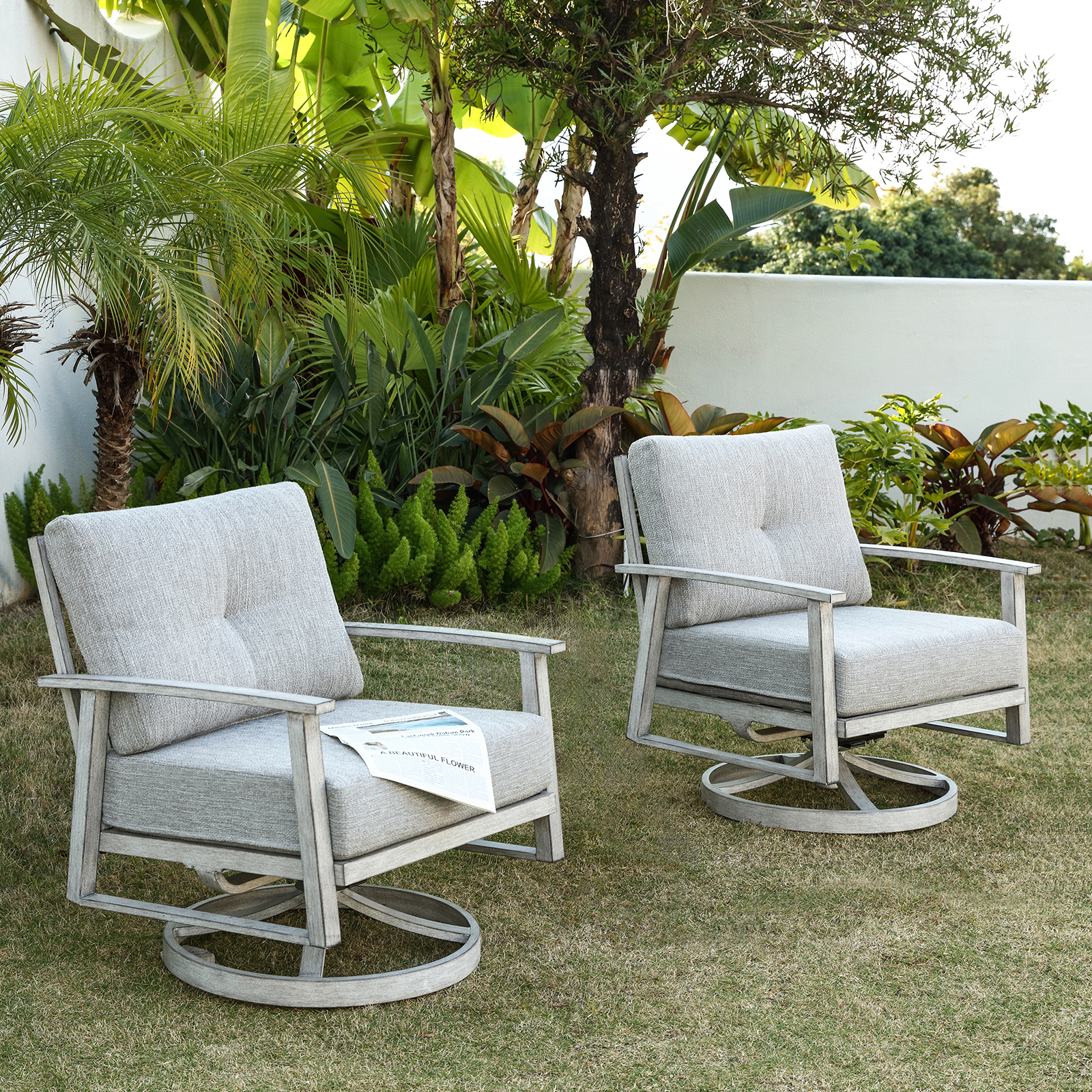 SeeHill Outdoor Swivel Patio C - Outdoor Furniture One Piece avaliação e preço