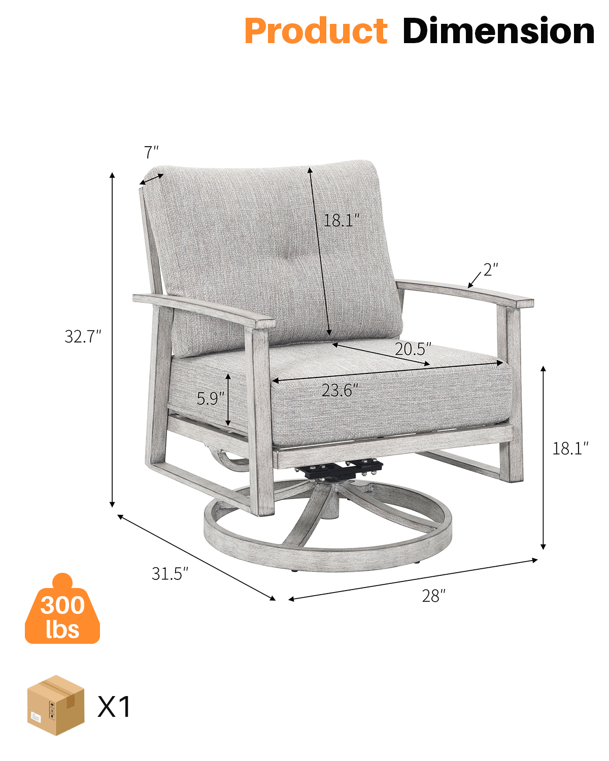 SeeHill Outdoor Swivel Patio C - Outdoor Furniture One Piece avaliação e preço