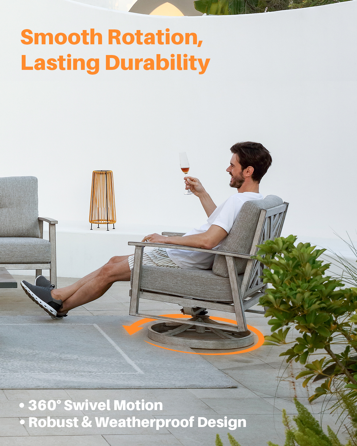 SeeHill Outdoor Swivel Patio C - Outdoor Furniture One Piece avaliação e preço