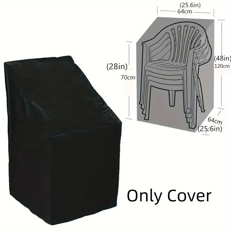 1pc Heavy-Duty Stacking Outdoo - Outdoor Furniture Covers avaliação e preço