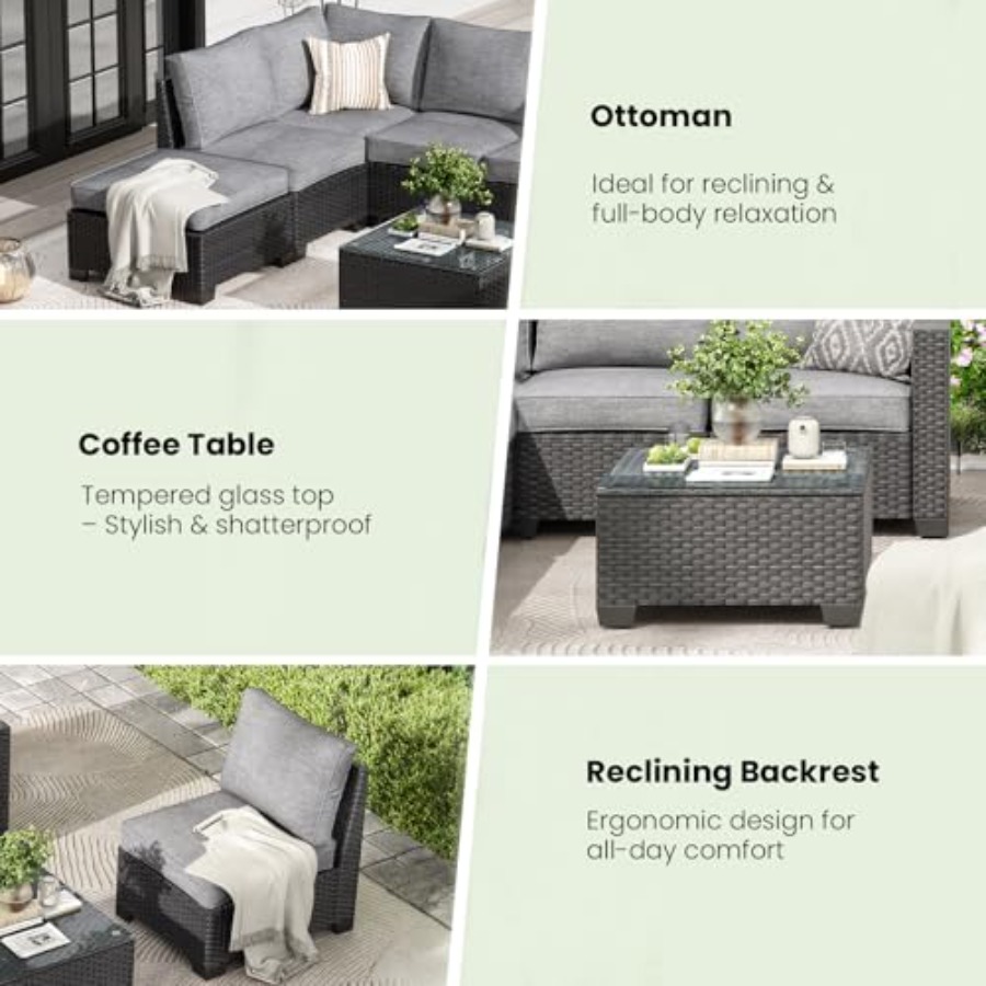 Outdoor patio furniture set: 7 - Outdoor Furniture One Piece avaliação e preço