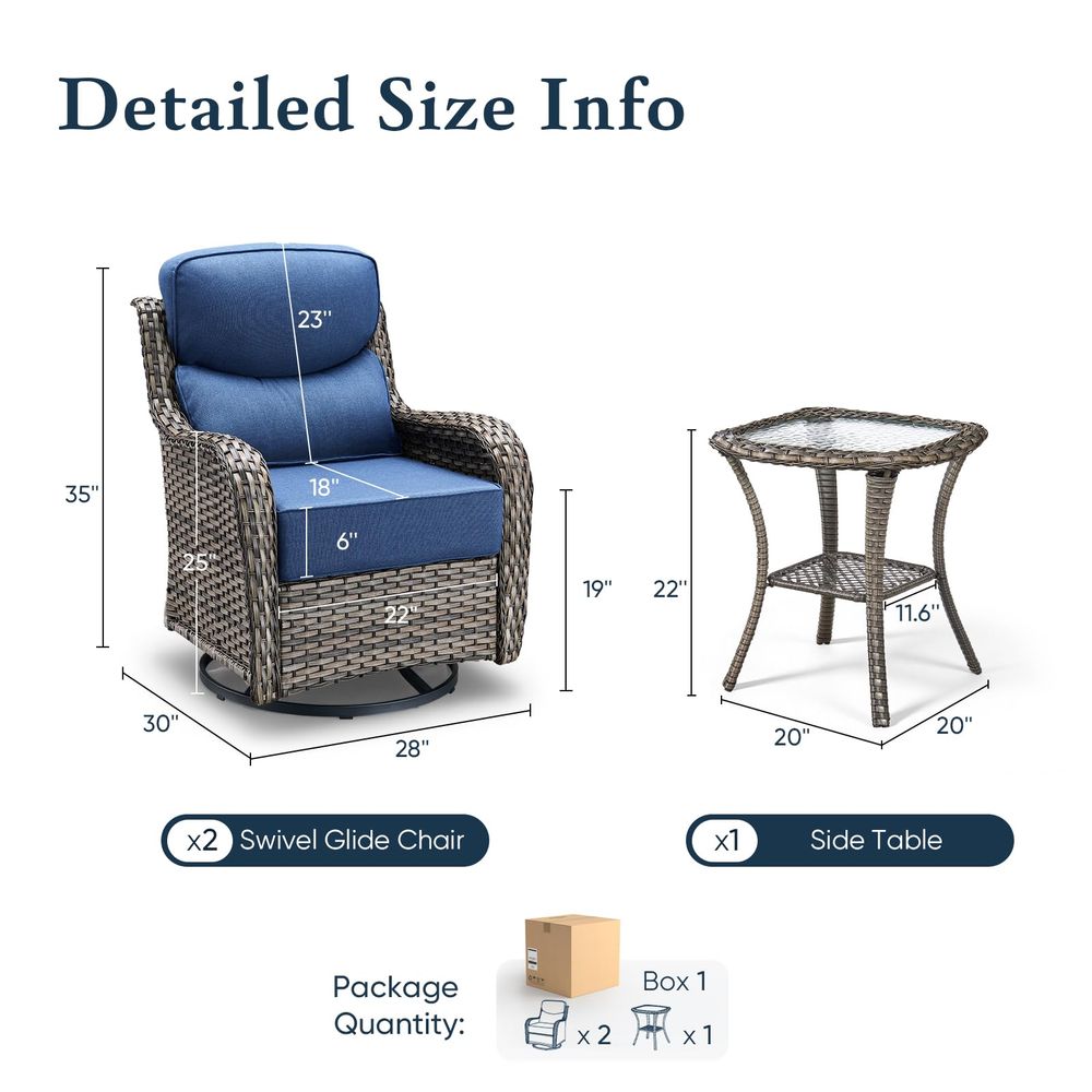 Luxury 6 Thick Cushioned Outdo - Outdoor Furniture Zone avaliação e preço