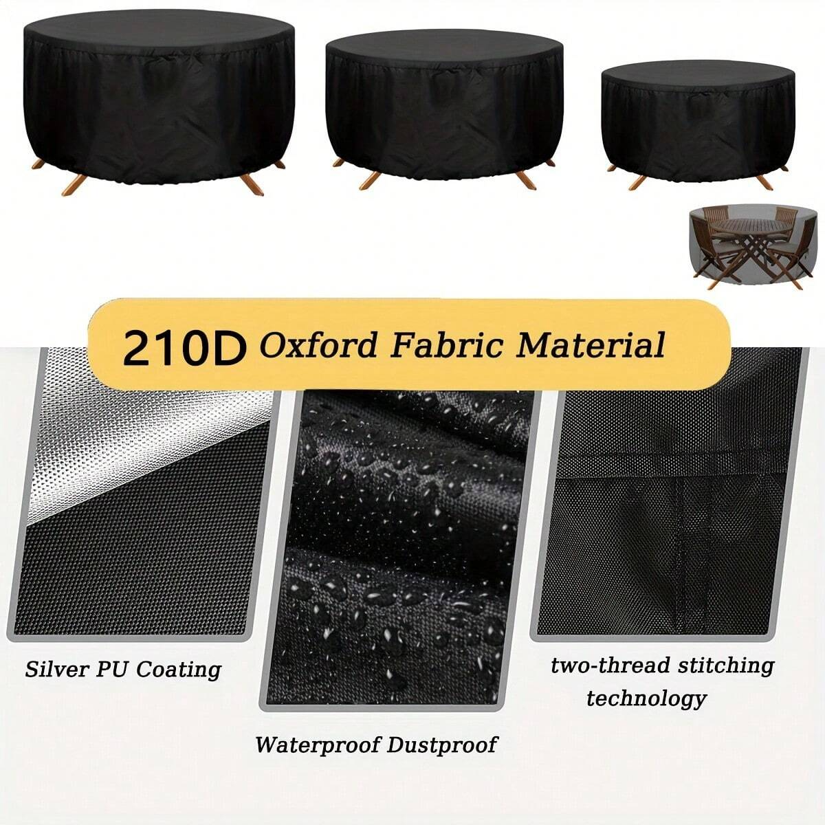 Waterproof Round Patio Furnitu - Outdoor Furniture Covers avaliação e preço