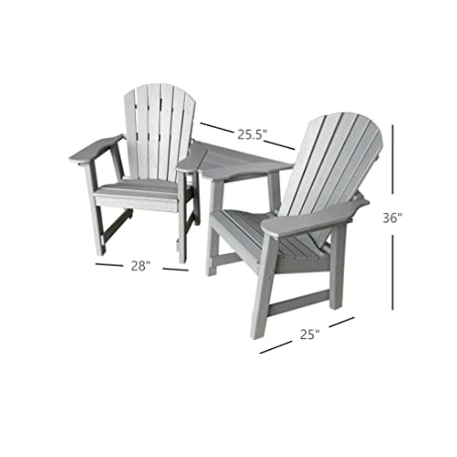 2 Chair Dining Table Set - Pol - Outdoor Furniture Recycled Plastic avaliação e preço